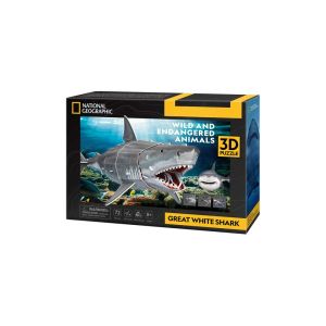 CubicFun Пъзел 3D National Geographic Голяма бяла акула 72ч.