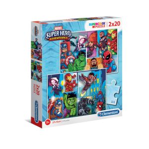 CLEMENTONI 2x20ч. Пъзел Disney Superhero