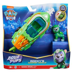 PAW PATROL Aqua Pups Фигурка Роки с подводница Риба трион