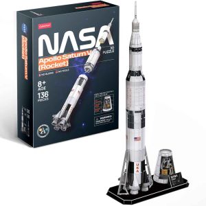 CubicFun Пъзел 3D NASA Ракета Apollo Saturn V 136ч.