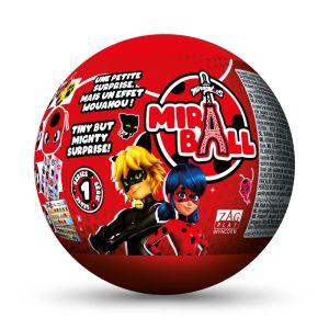 MIRABALL MIRACULOUS Калинката и Котарака Топка с плюшена играчка изненада M14025/14007