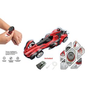 Кола с часовник R/C и гласови команди ROCKET E CAR Червена