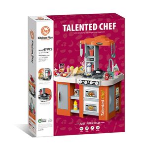 OCIE Кухня Talented Chef с течаща вода и пара 72ч. оранжева