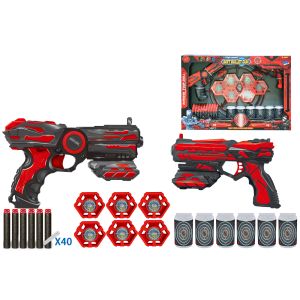 RED GUNS  2 пистолета с 40 стрели и мишени